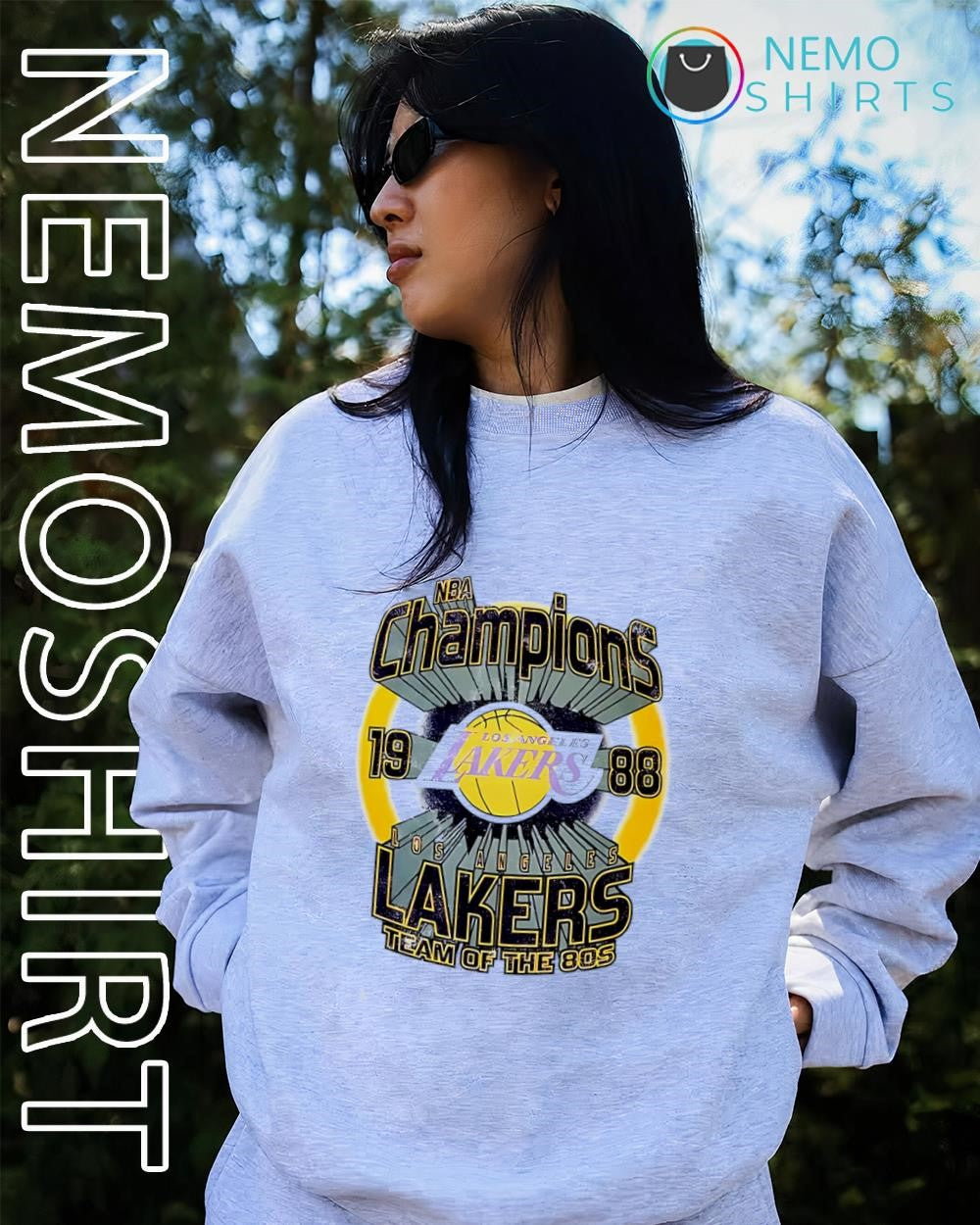 NBA Champions Los Angeles Lakers 1988 team of the 80s logo shirt