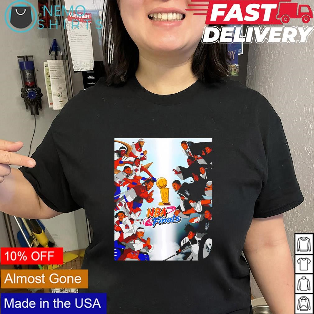 NBA Finals 2026 Knicks and Spurs Naruto anime shirt