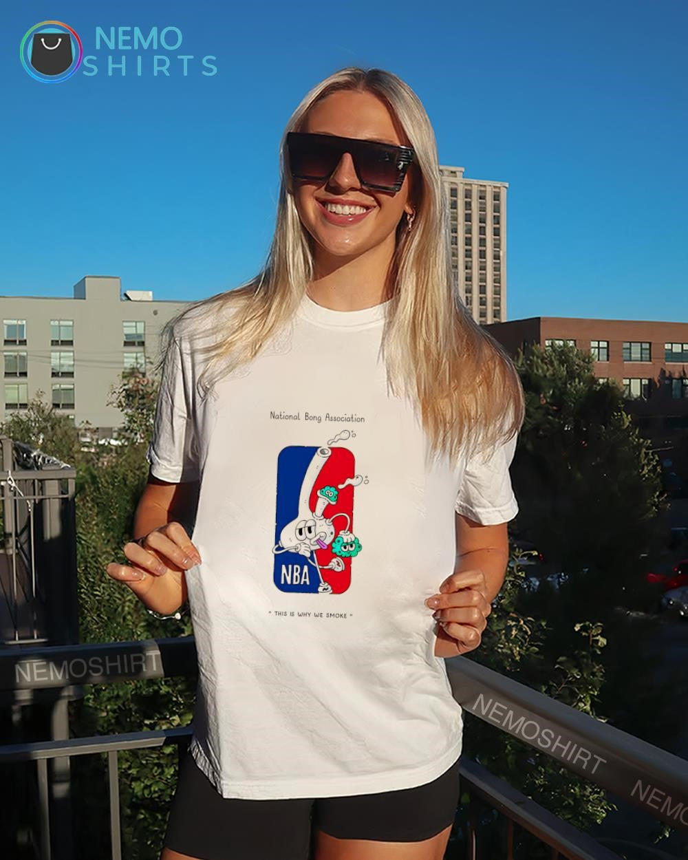 NBA National Bong Association this is why we smoke cartoon shirt