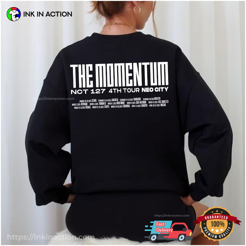 NCT 127 The Momentum Tour 2025 2 Sided Shirt