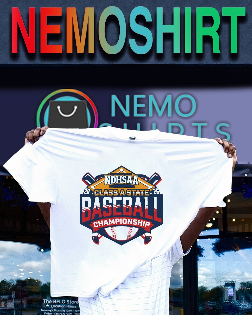 NDHSAA Class A State Baseball Championship 2026 shirt