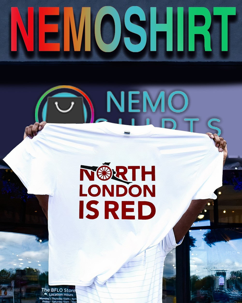 NOrth London is red Arsenal 2026 Premier League champions shirt