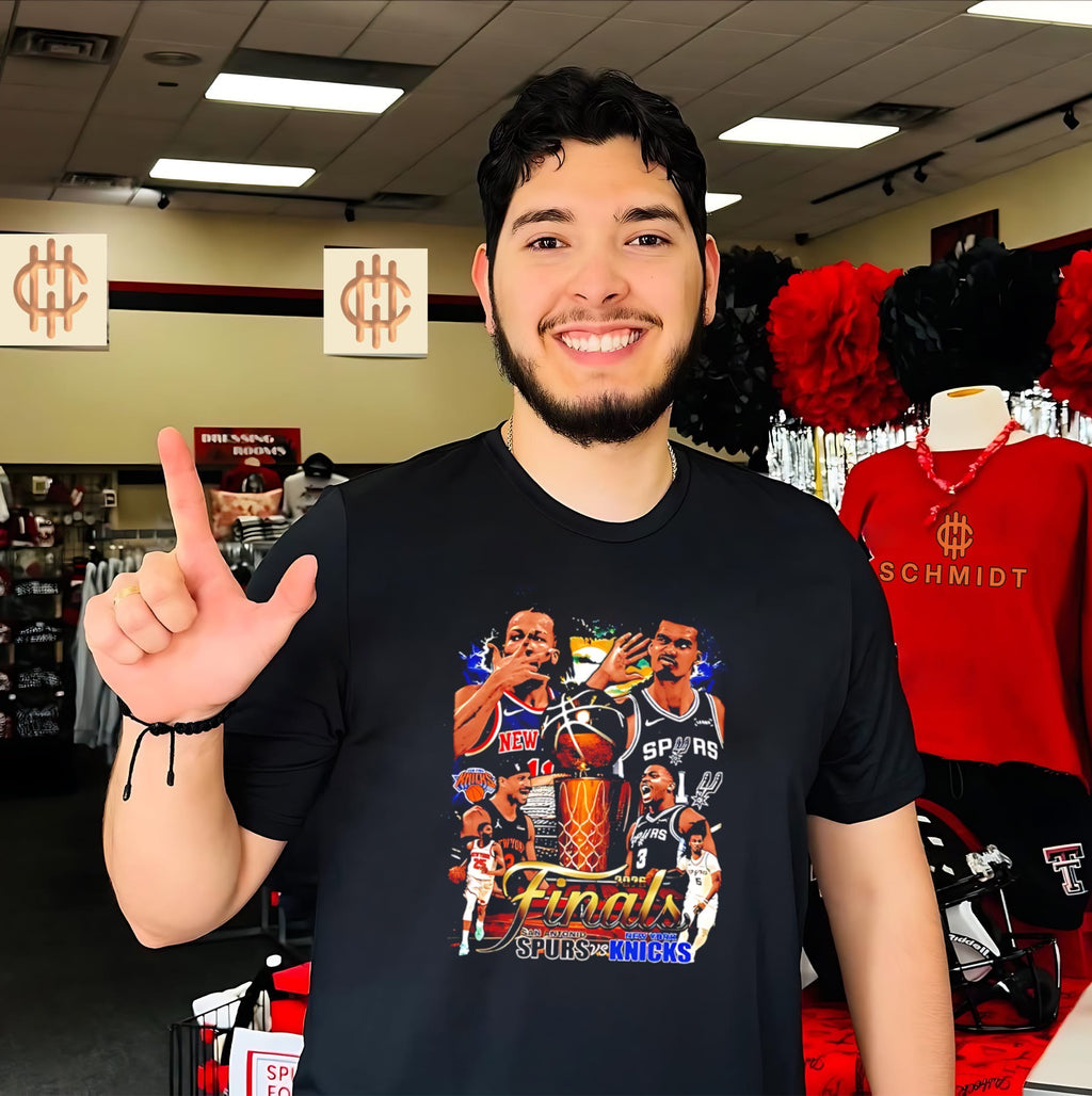NY Knicks Jalen Brunson vs San Antonio Spurs Victor Wembanyama vintage shirt