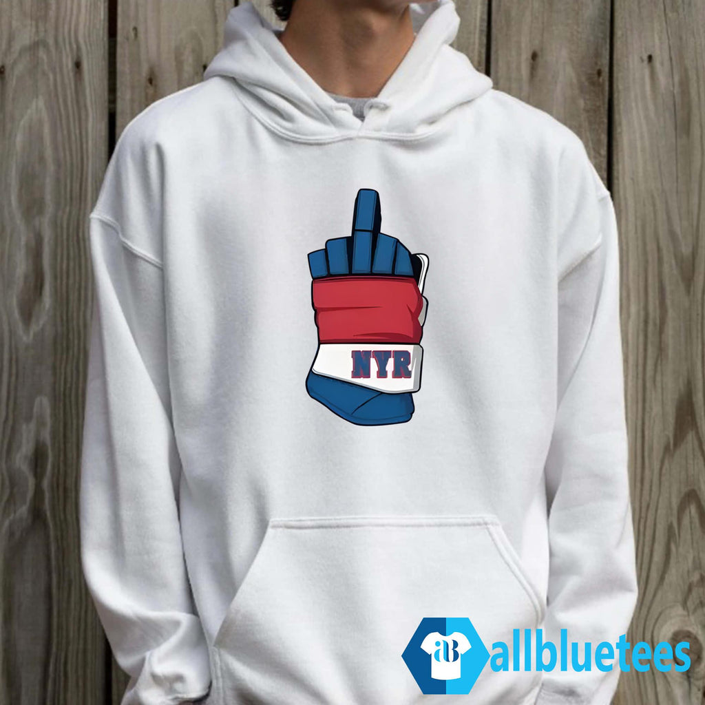 NYR Middle Finger Hockey Glove Shirt
