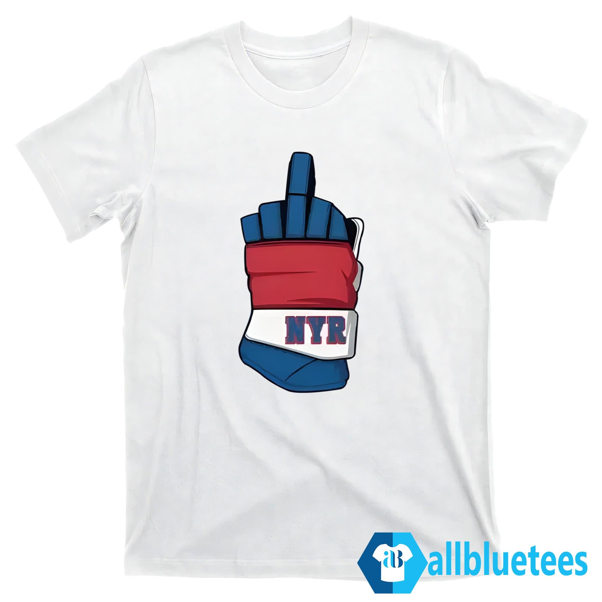 NYR Middle Finger Hockey Glove Shirt