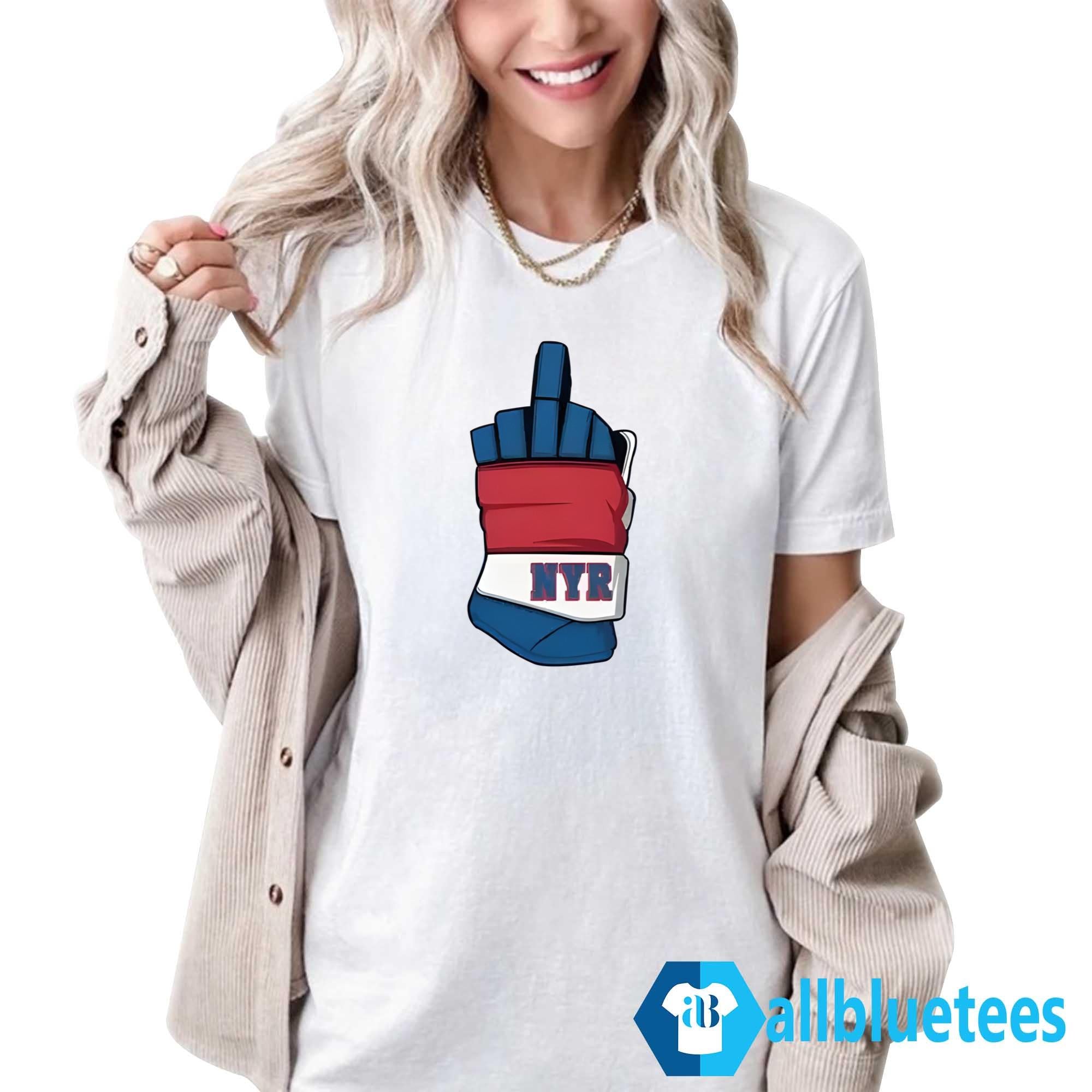NYR Middle Finger Hockey Glove Shirt