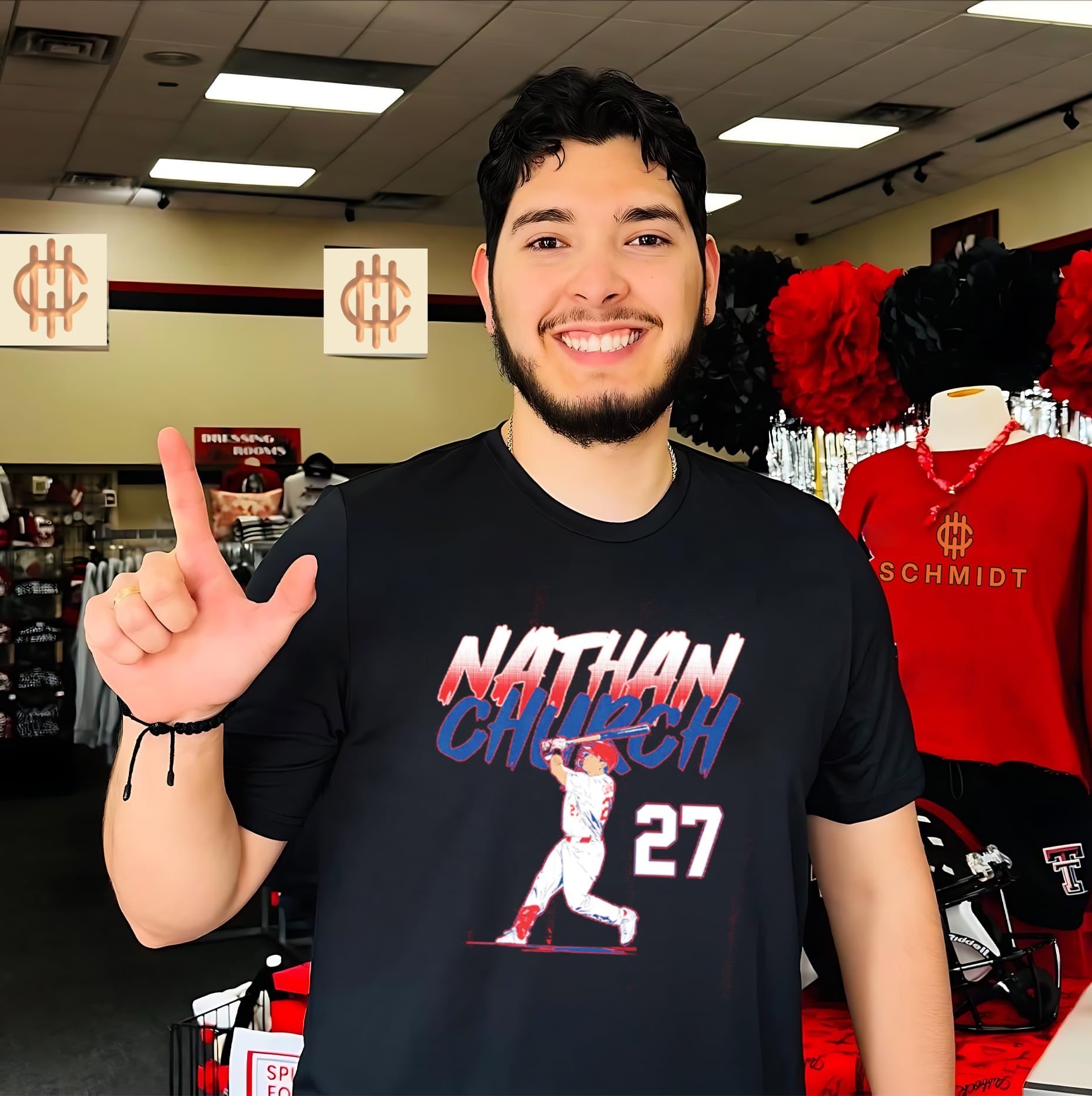 Nathan Church St. Louis Cardinals Slugger Swing Number shirt