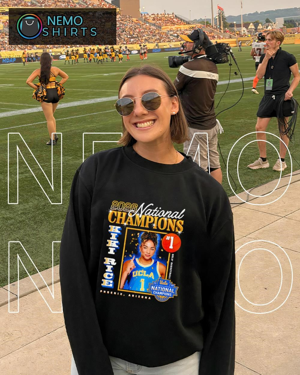 National Champions 2026 Kiki Rice No.1 UCLA Bruins basketball shirt
