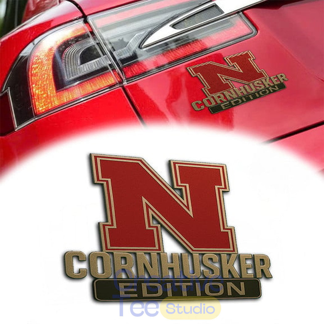 Nebraska Cornhuskers Custom Car Name Badge