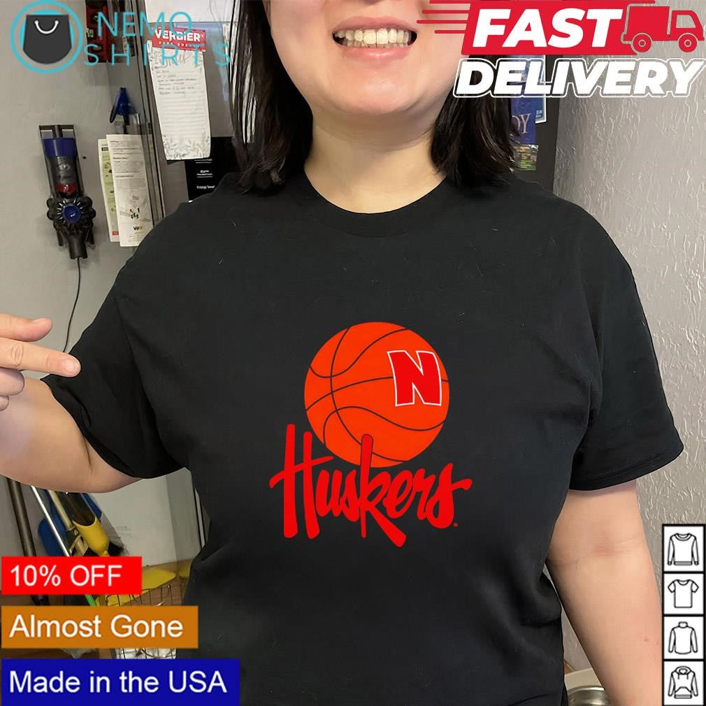 Nebraska Cornhuskers Huskers basketball logo shirt