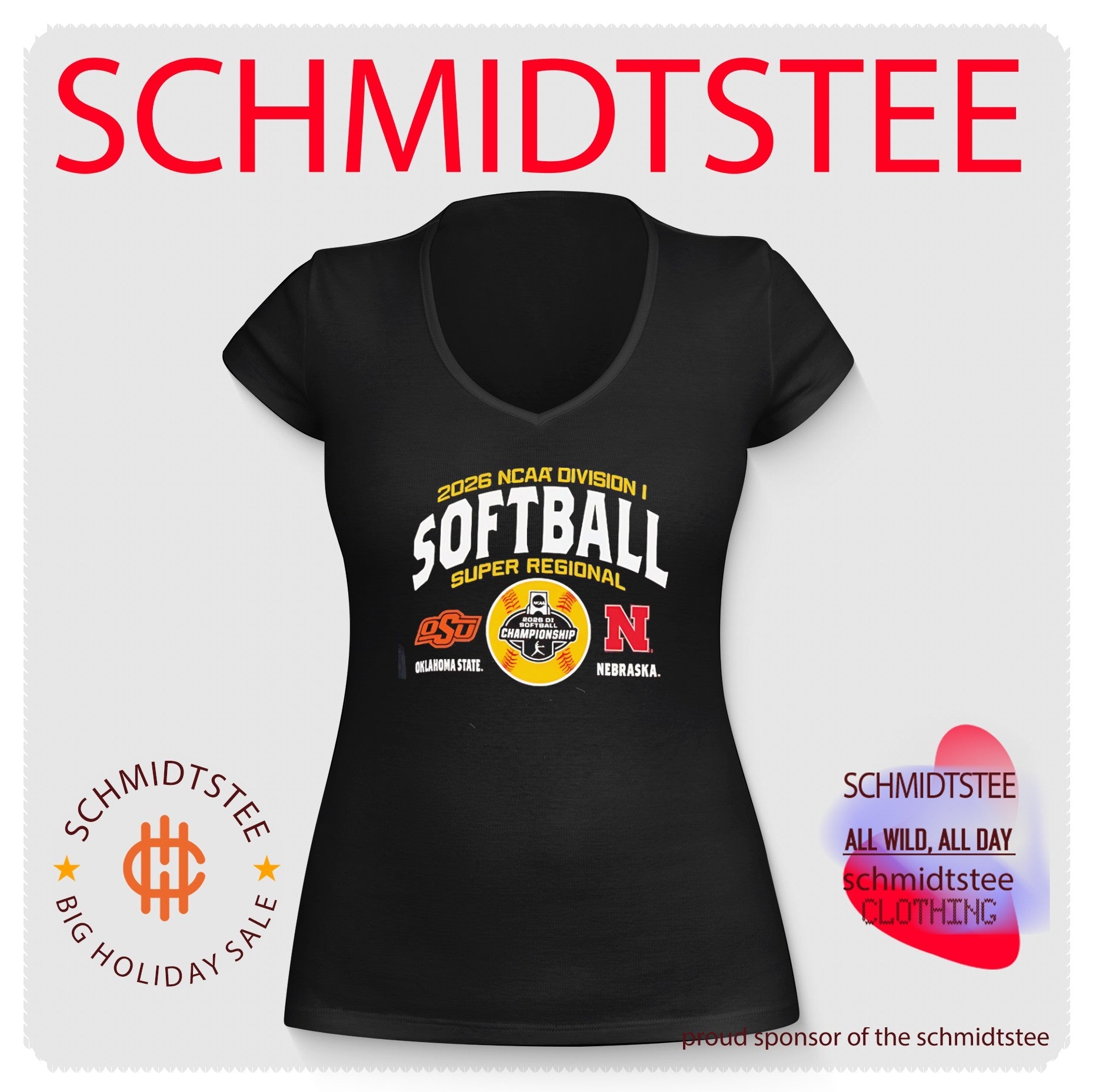 Nebraska Huskers vs. Oklahoma State Cowgirls 2026 NCAA Softball Super Regional Matchup shirt