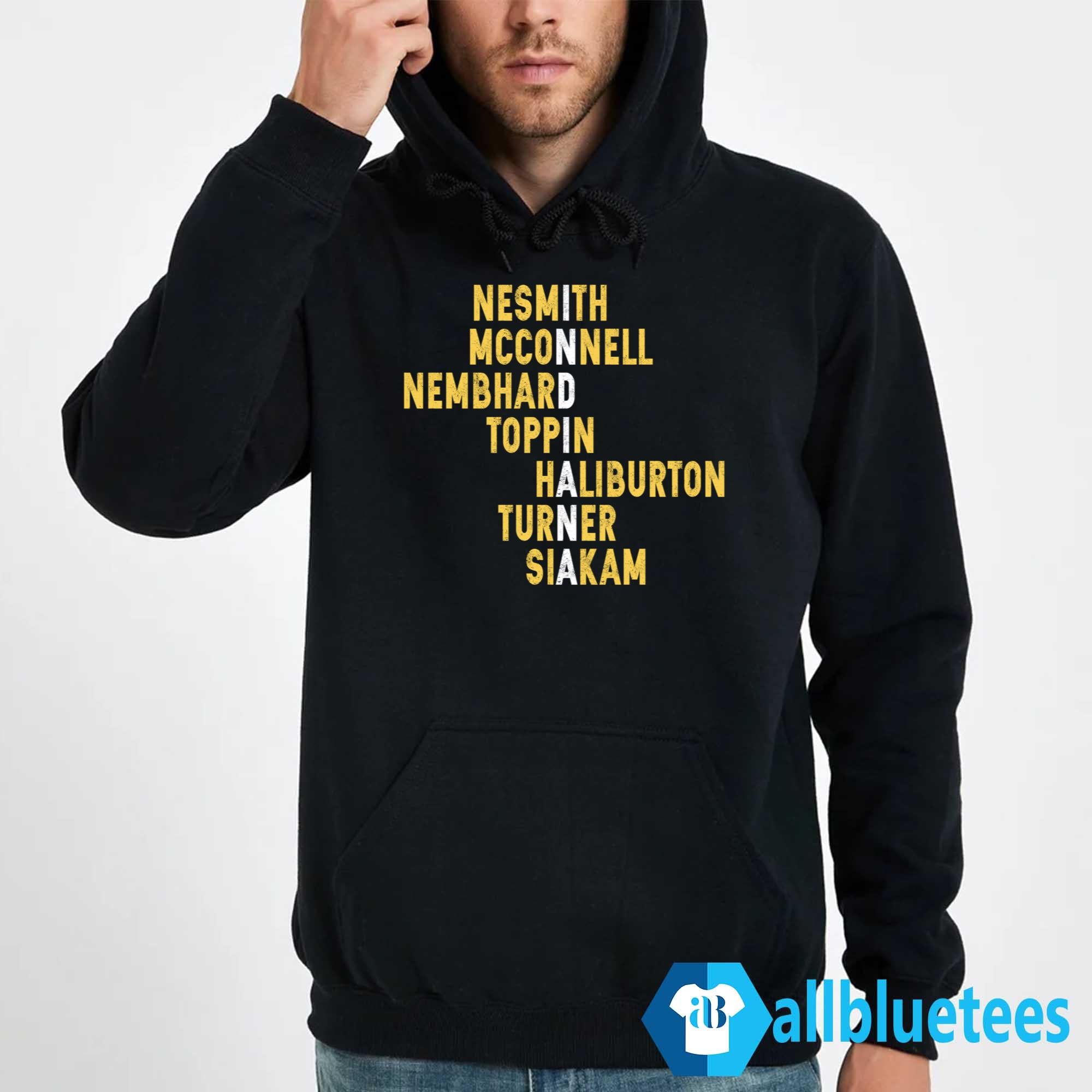 Nesmith McConnell Nembhard Toppin Haliburton Turner Siakam Shirt
