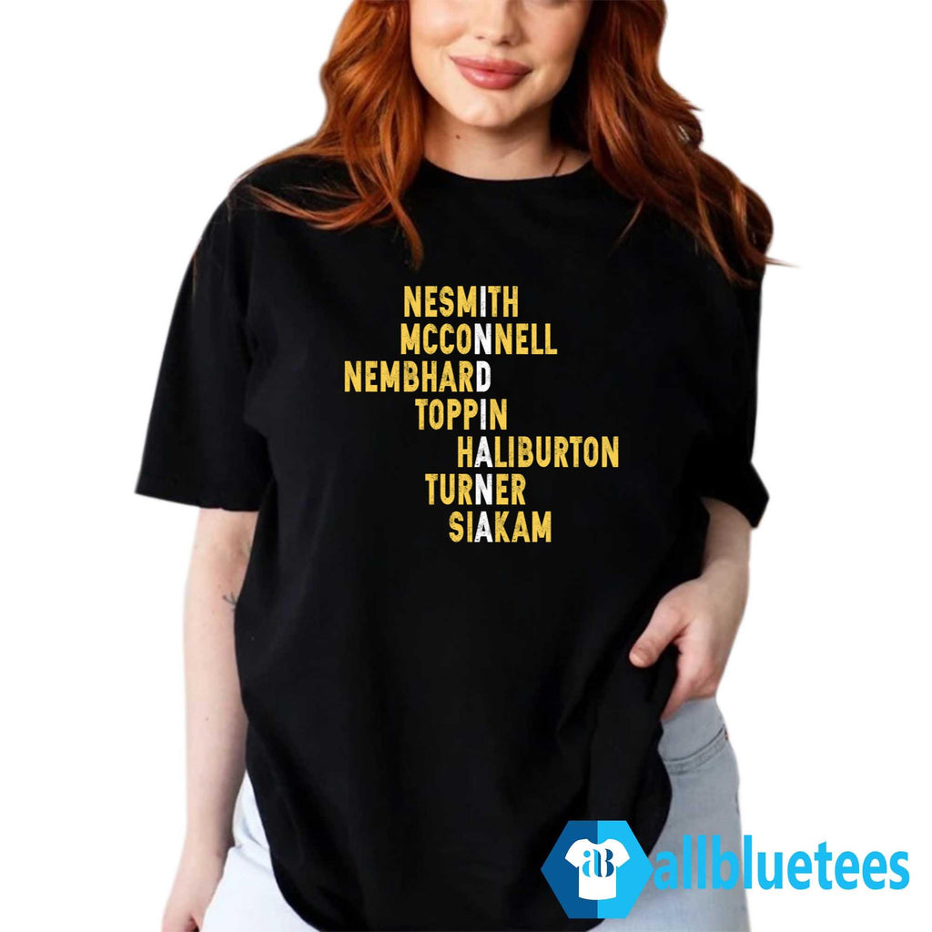 Nesmith McConnell Nembhard Toppin Haliburton Turner Siakam Shirt