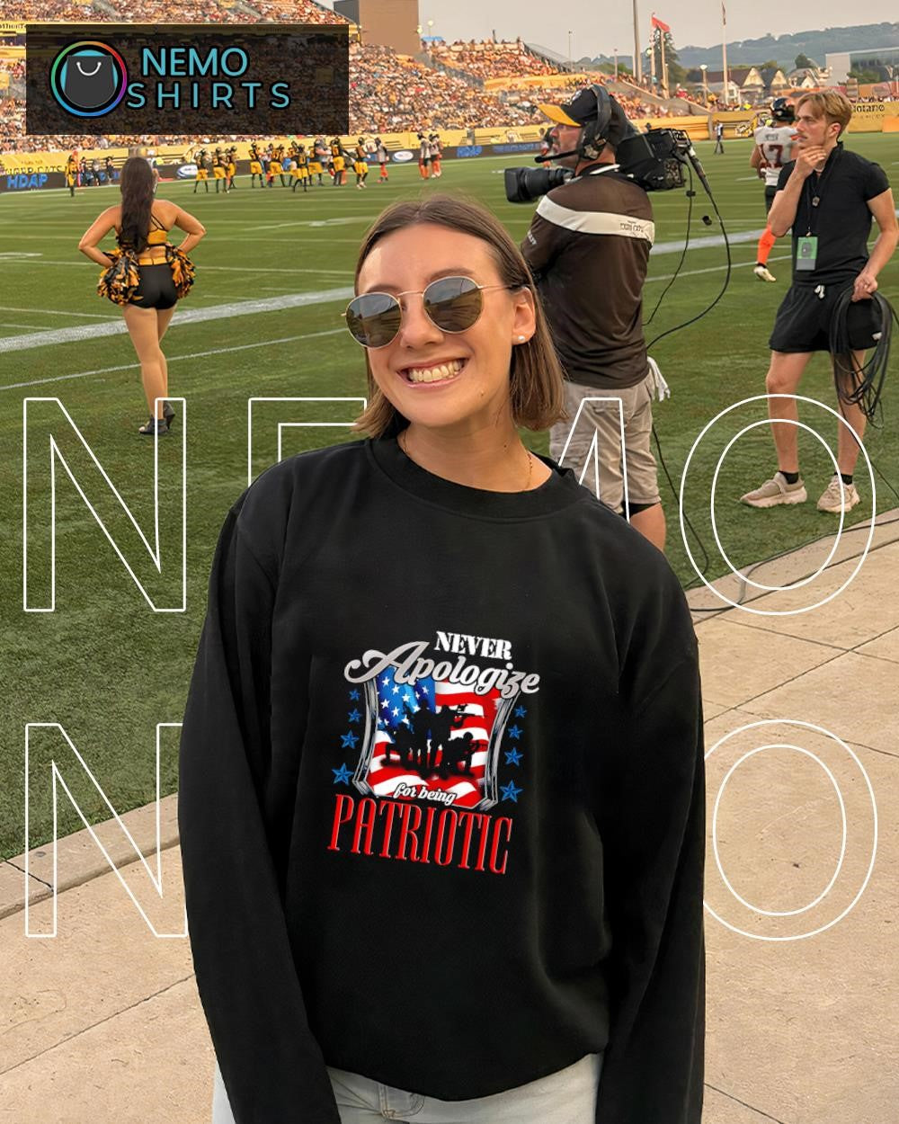 Never Apologize For Being Patriotic American flag shirt