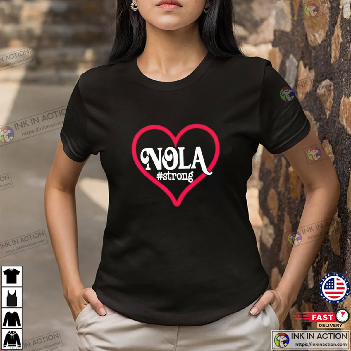 New Orleans Nola Strong Heart T-shirt