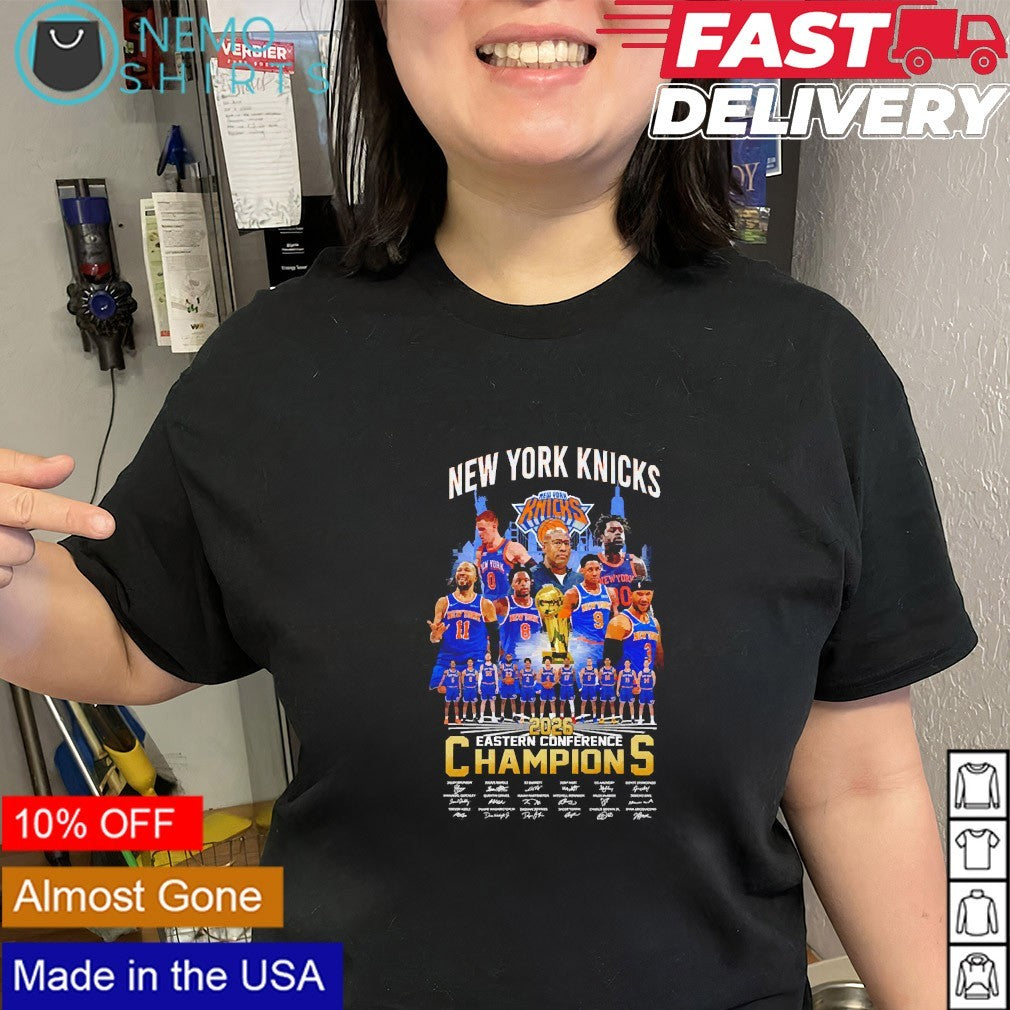 New York Knicks 2026 Eastern Conference champions players signatures shirt