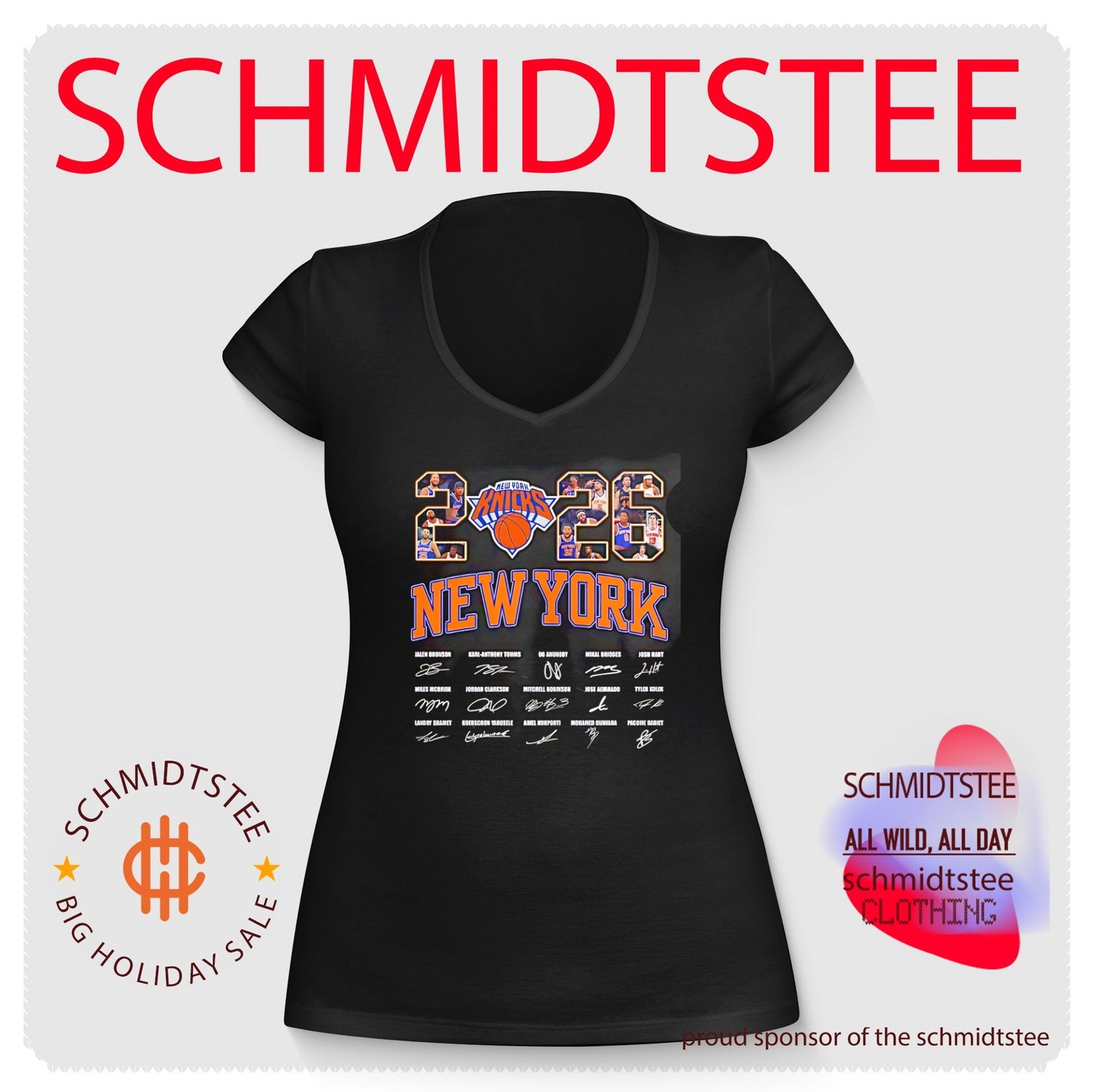 New York Knicks 2026 team members signature shirt