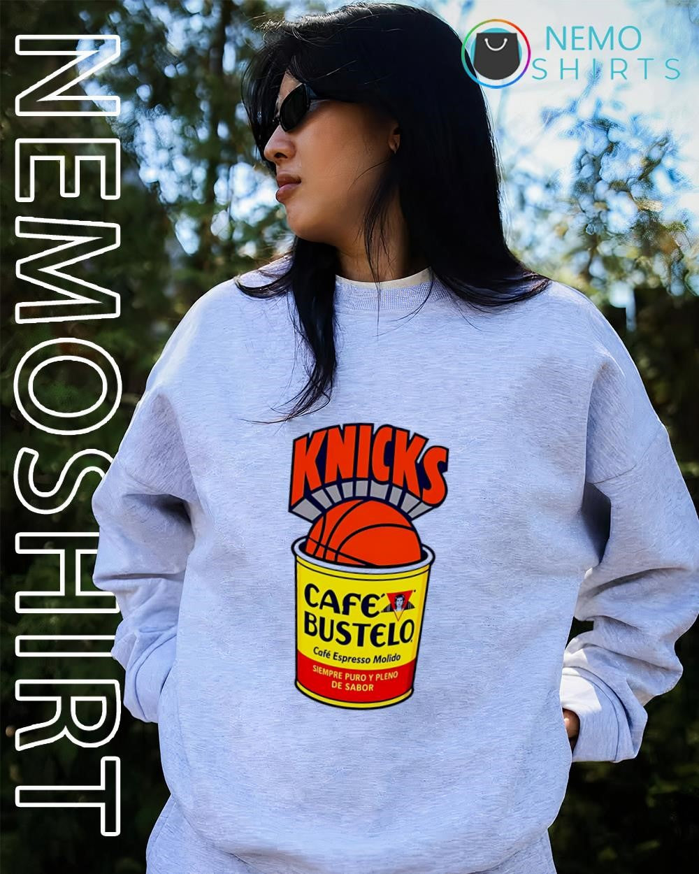 New York Knicks Cafe Bustelo logo shirt