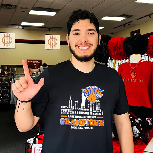 New York Knicks Eastern Conference Champions 2026 players name skyline shirt