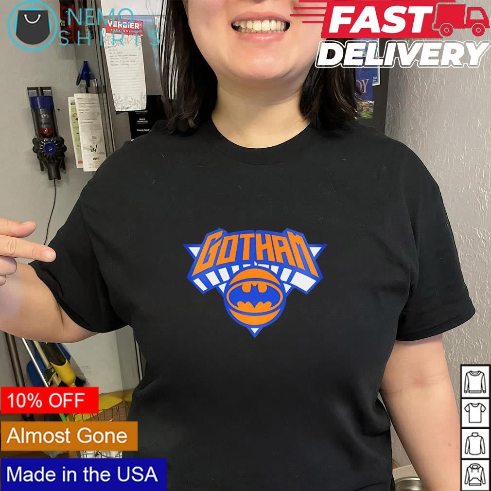 New York Knicks Gotham Batman basketball logo shirt