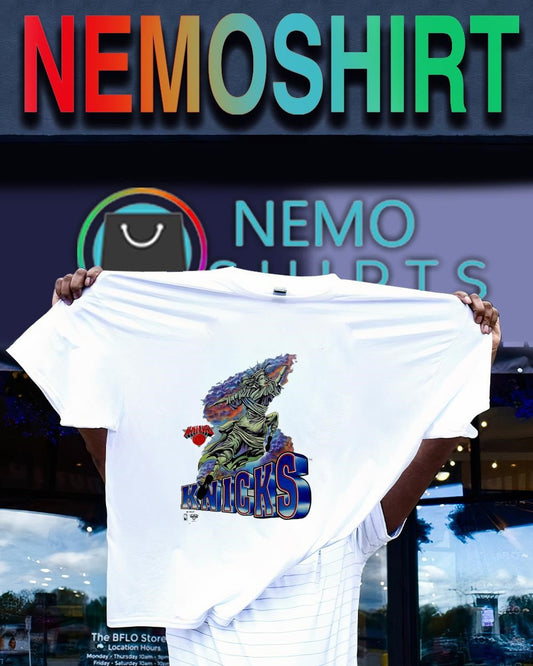 New York Knicks Statue of Liberty lay up graphic shirt