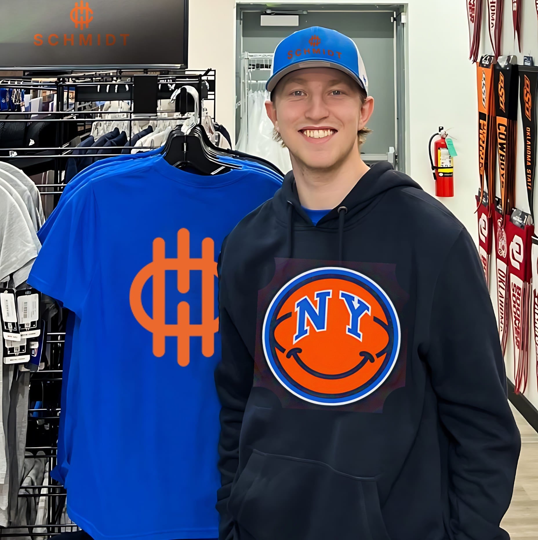 New York Knicks basketball smiley face shirt