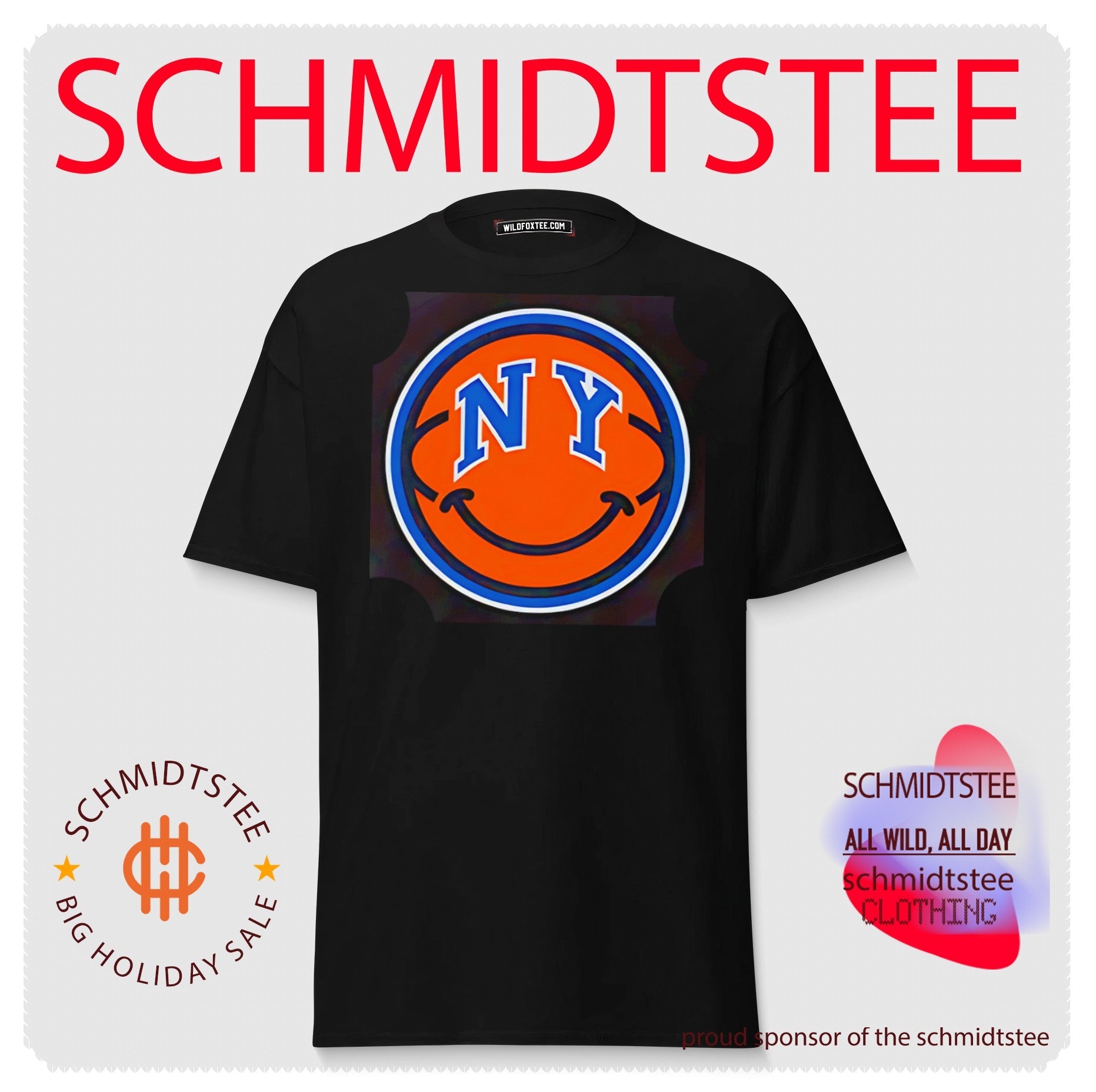 New York Knicks basketball smiley face shirt