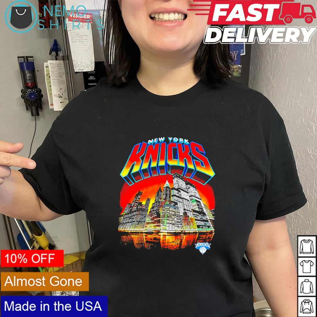 New York Knicks city skyline around shirt