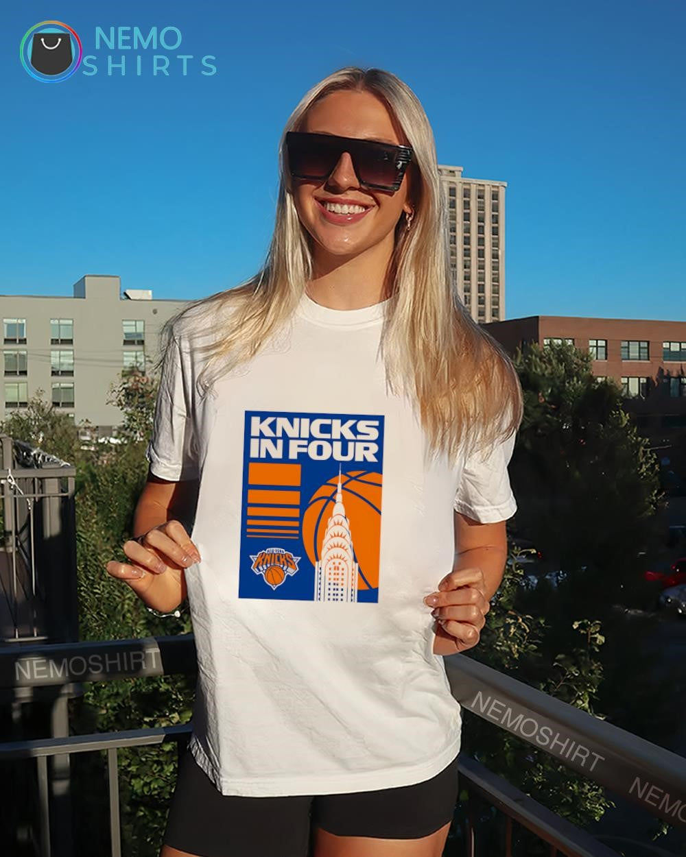New York Knicks in four Chrysler Building alongside shirt
