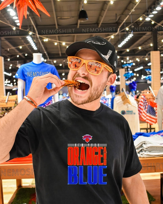 New York Knicks orange and blue outerstuff shirt