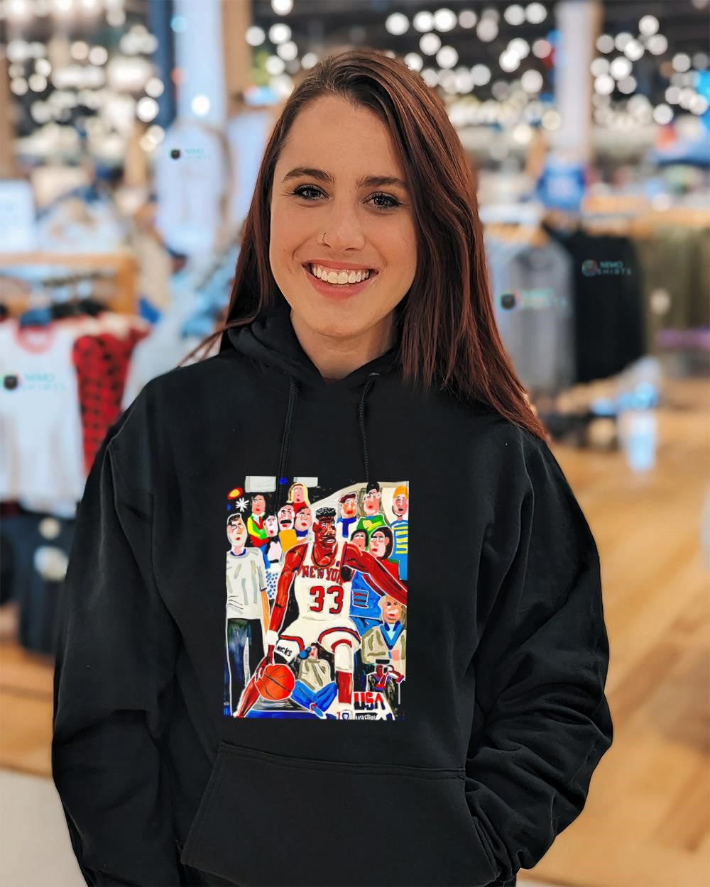 New York Knicks player Patrick Ewing 33 basketball shirt