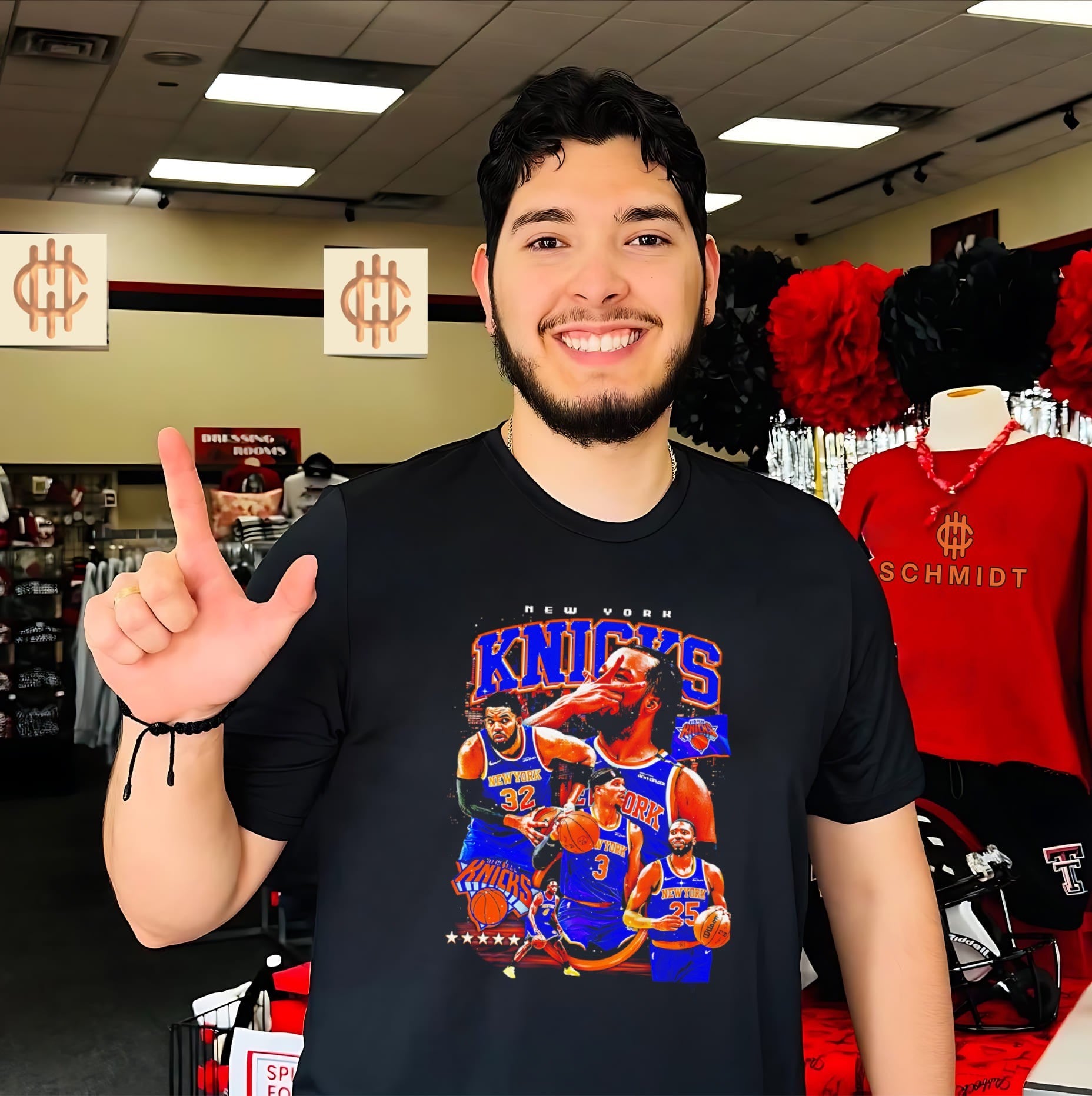 New York Knicks team college photo shirt