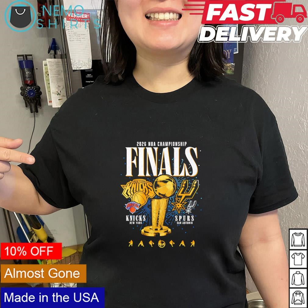 New York Knicks vs. San Antonio Spurs 2026 NBA Finals Matchup trophy shirt