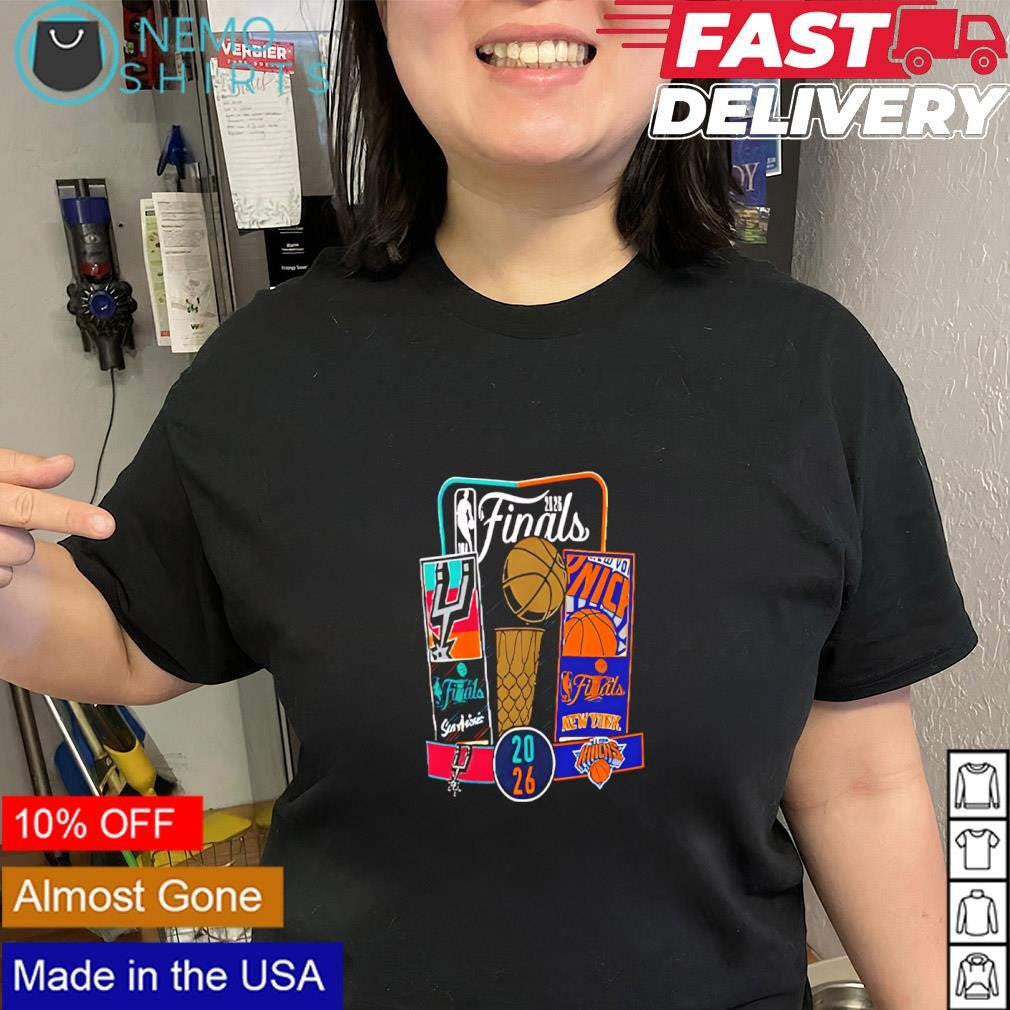 New York Knicks vs. San Antonio Spurs 2026 NBA Finals ticket matchup shirt