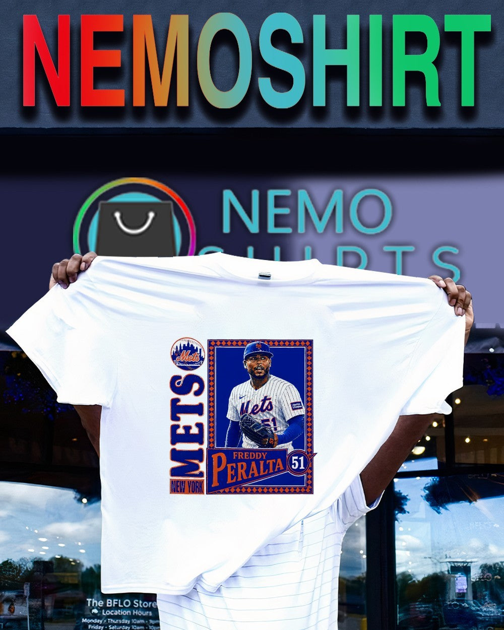 New York Mets baseball player 51 Freddy Peralta shirt