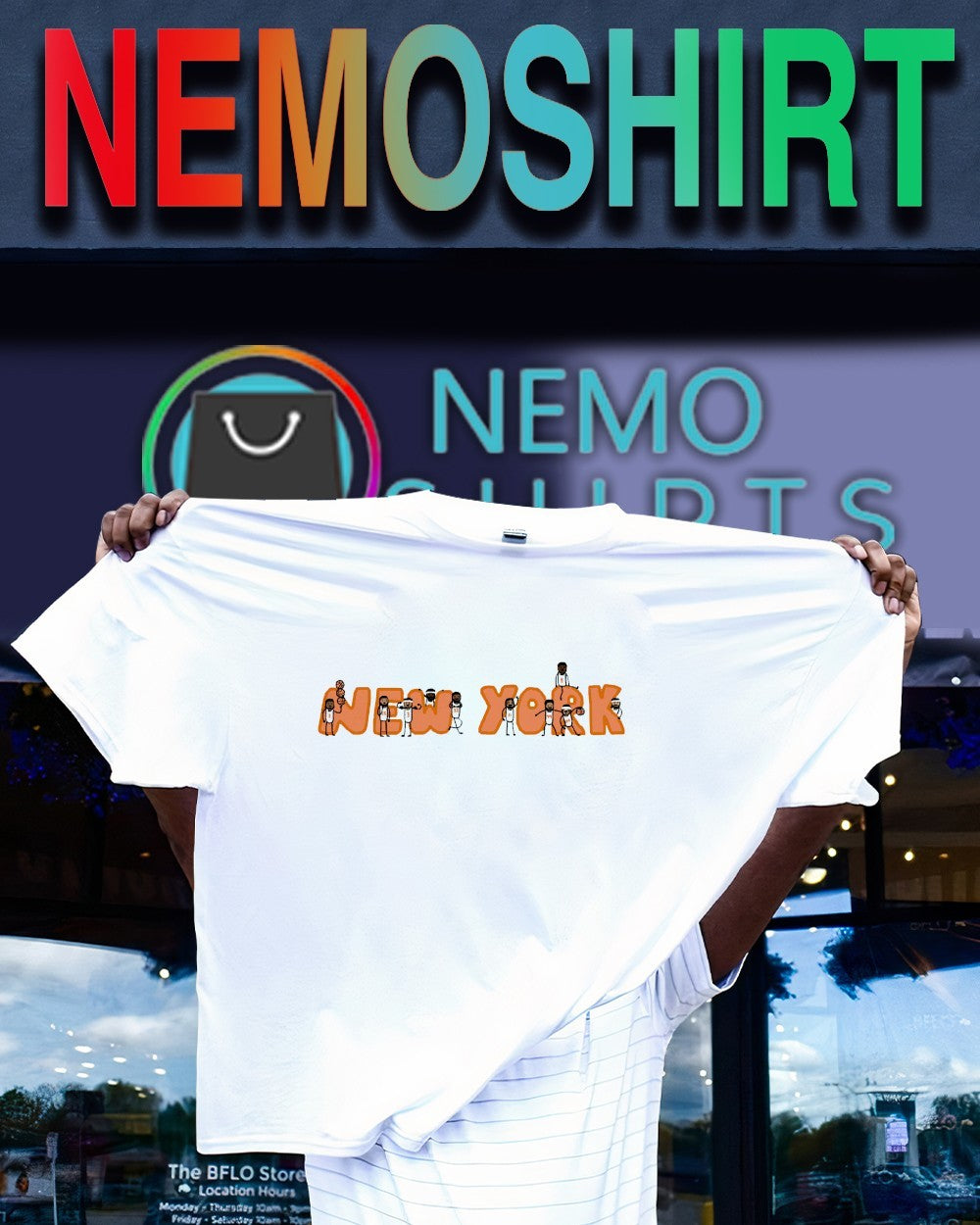 New York cartoon Knicks players shirt