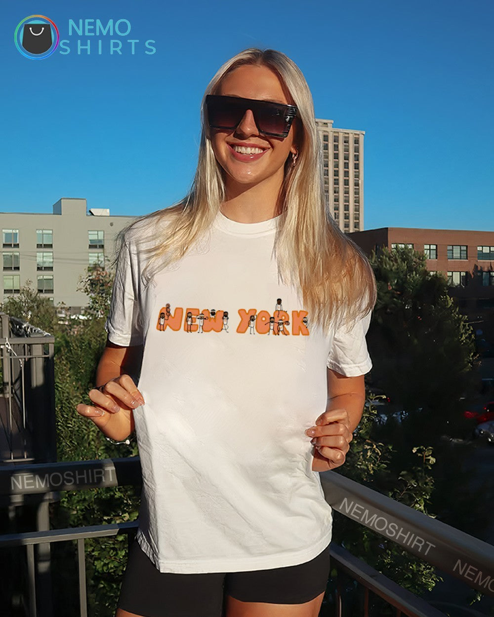 New York cartoon Knicks players shirt