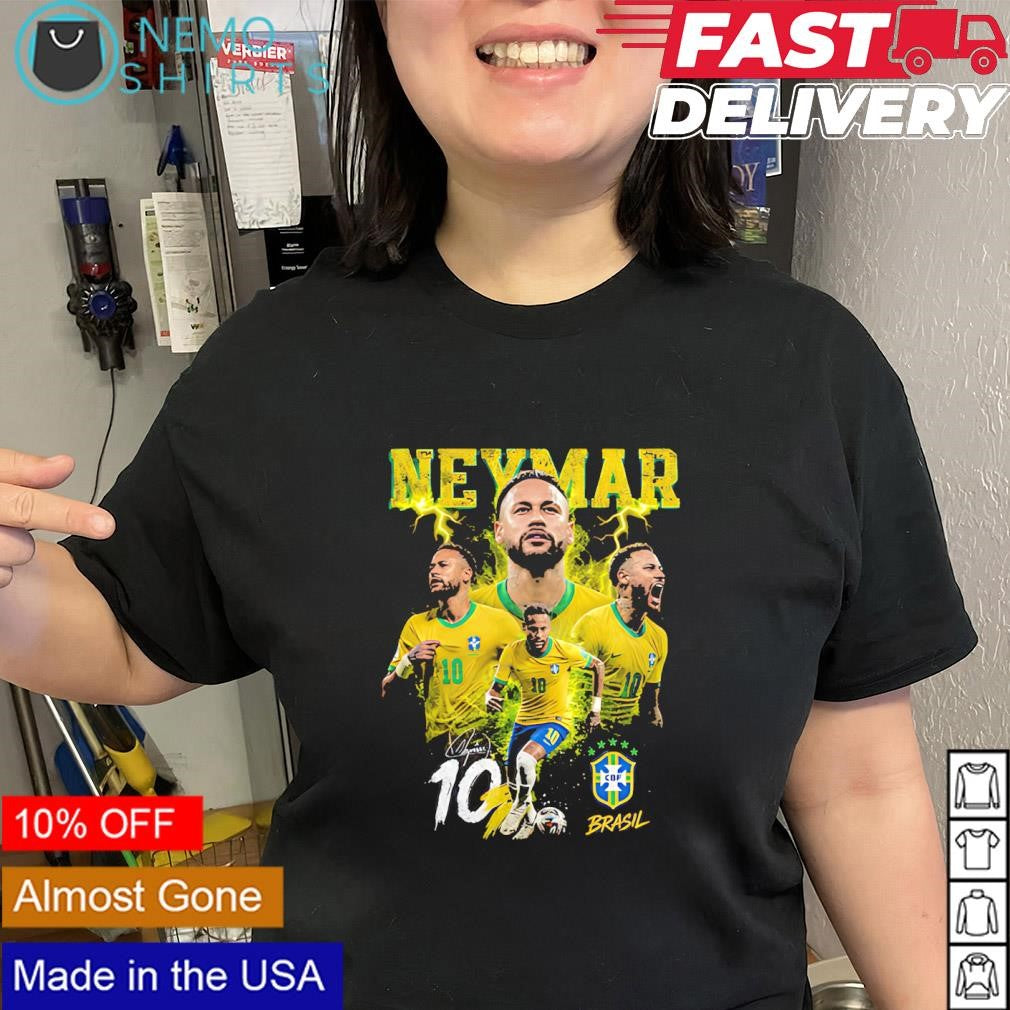 Neymar Jr Brazil FC number 10 graphic shirt