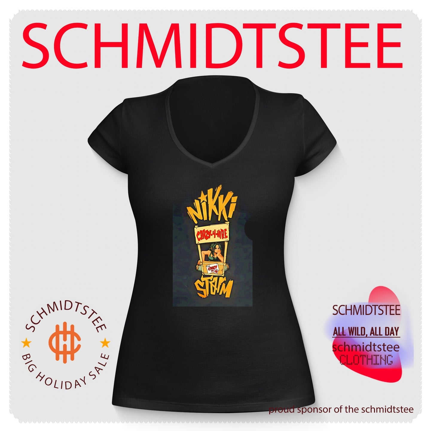 Nikki Storm crazy 4 hire illustration shirt