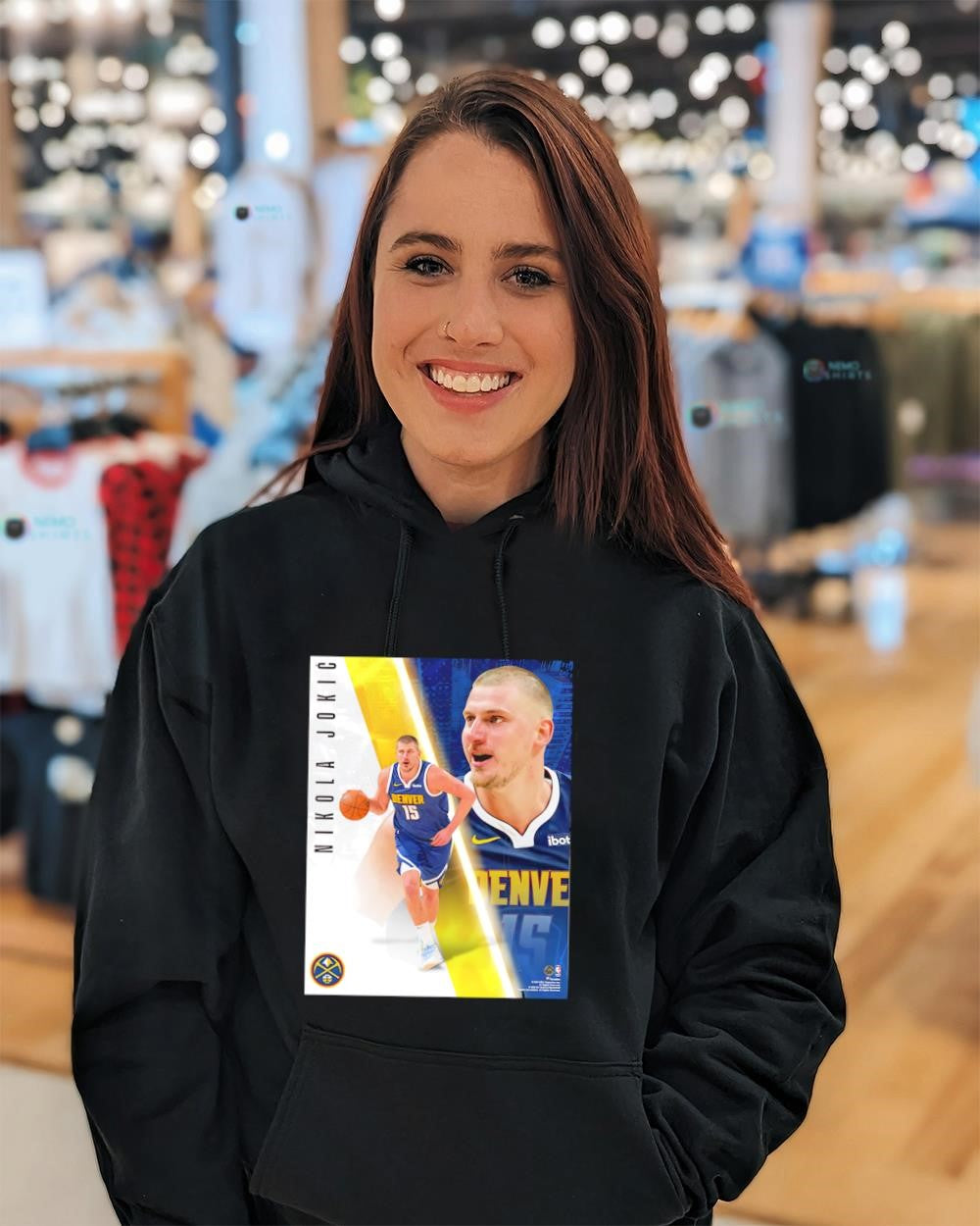 Nikola Jokic Denver Nuggets radiance collage logo shirt