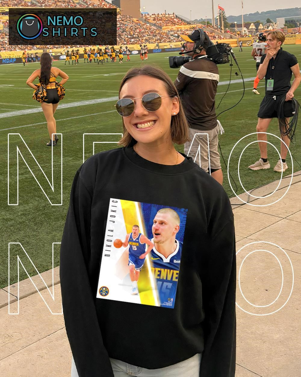 Nikola Jokic Denver Nuggets radiance collage logo shirt