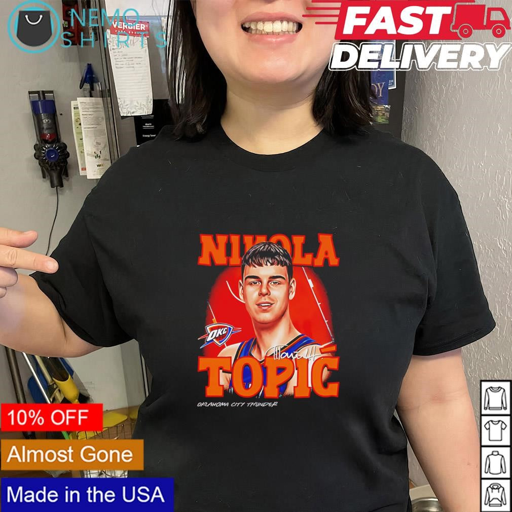 Nikola Topic Oklahoma City Thunder skyline player signature shirt