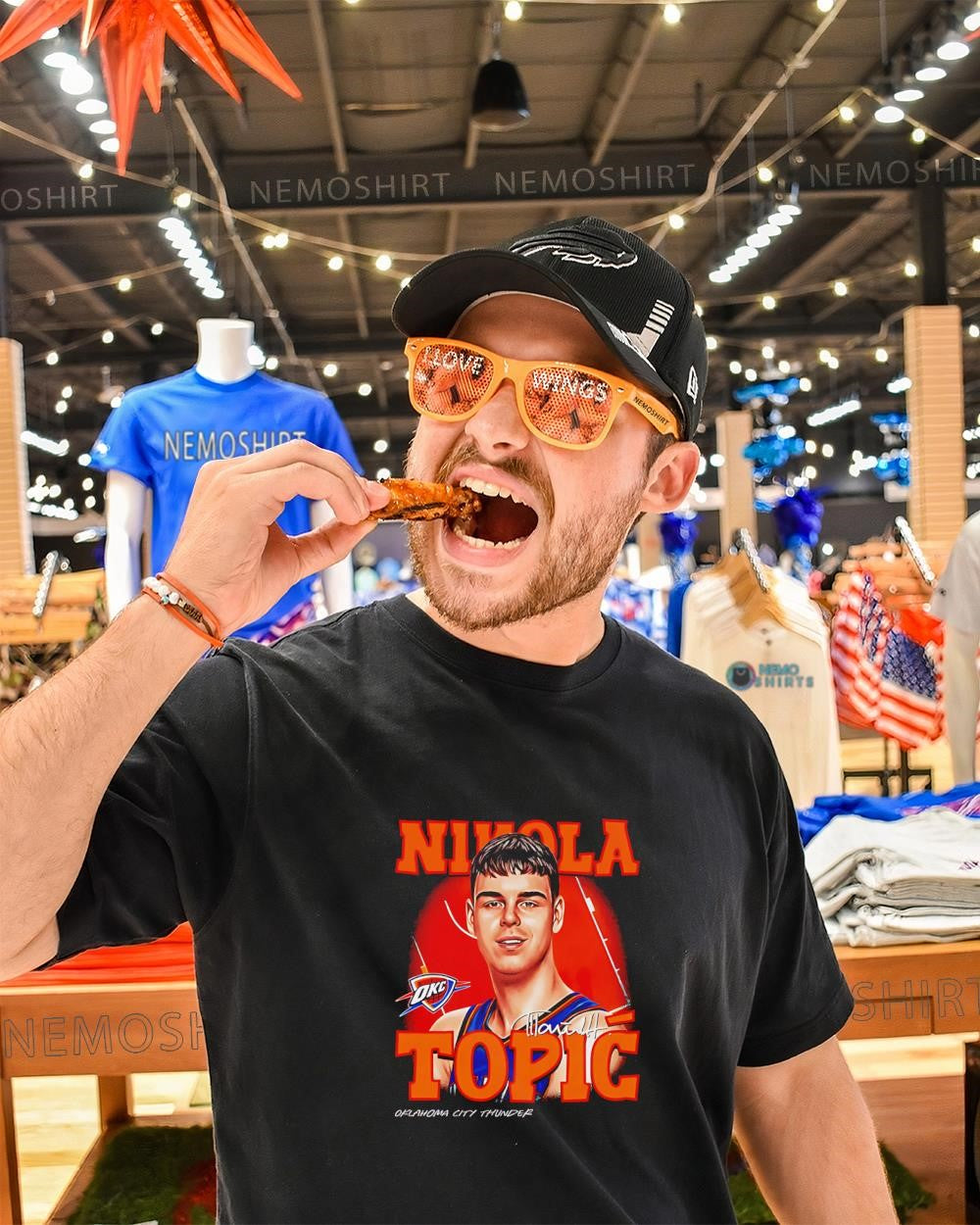 Nikola Topic Oklahoma City Thunder skyline player signature shirt