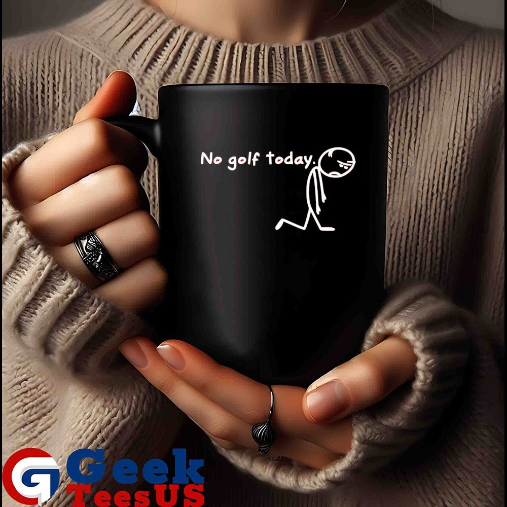 No golf today sad stickman golfer shirt