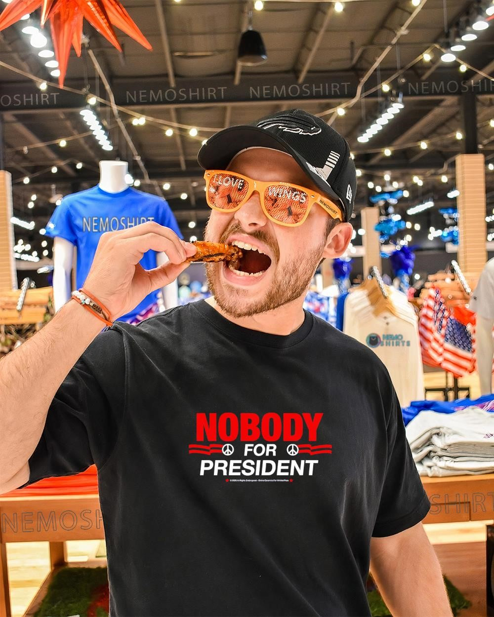 Nobody for President political slogan shirt