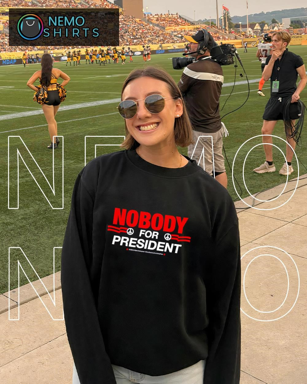 Nobody for President political slogan shirt