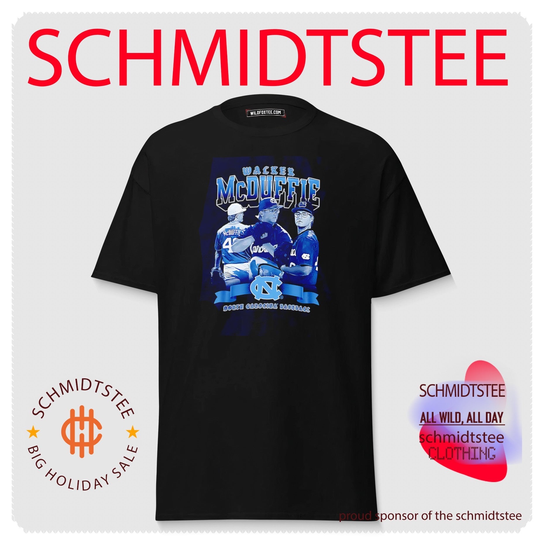 North Carolina Tar Heels Walker McDuffie team members graphic shirt