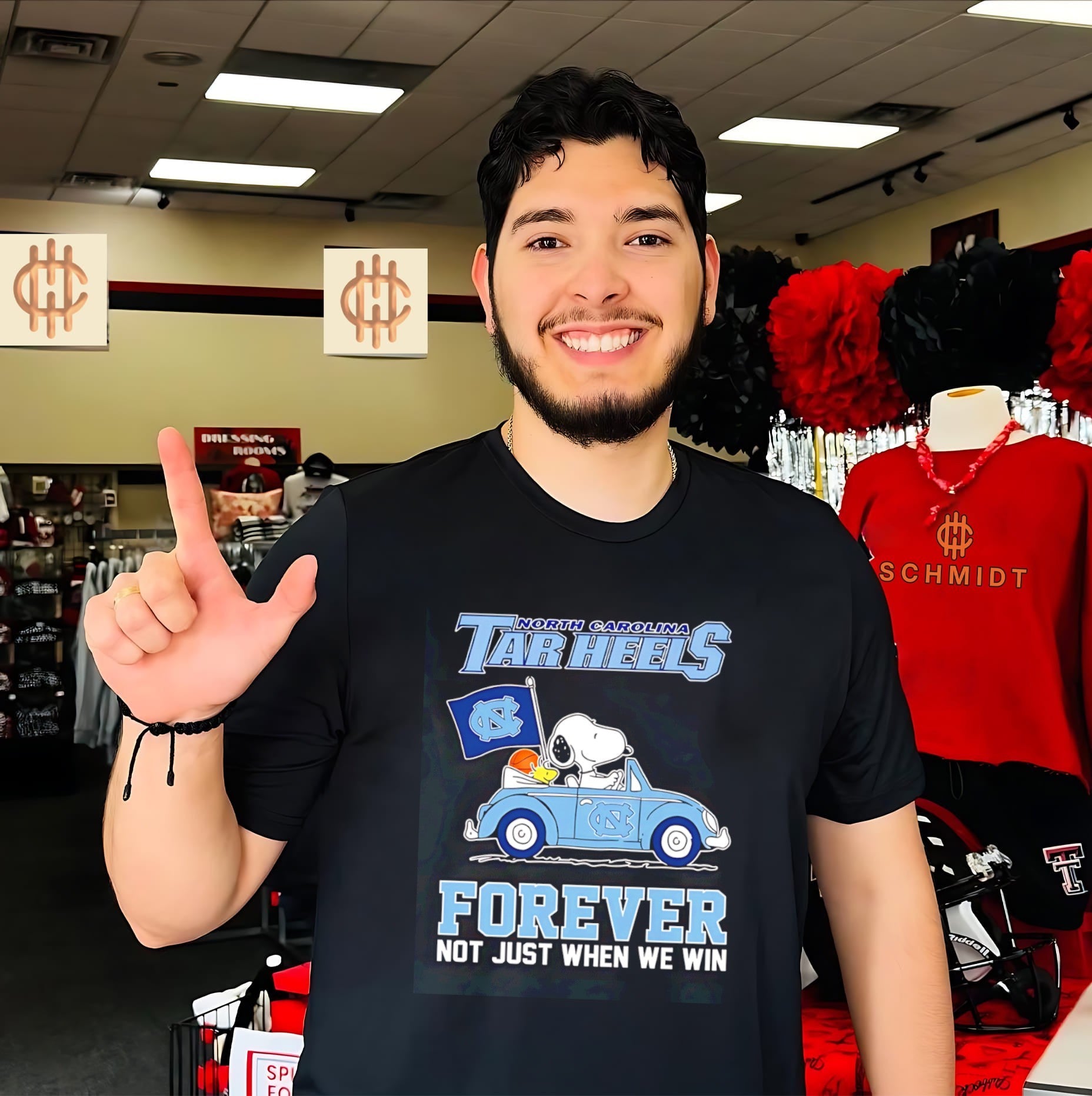 North Carolina Tar Heels forever not just when we win graphic shirt