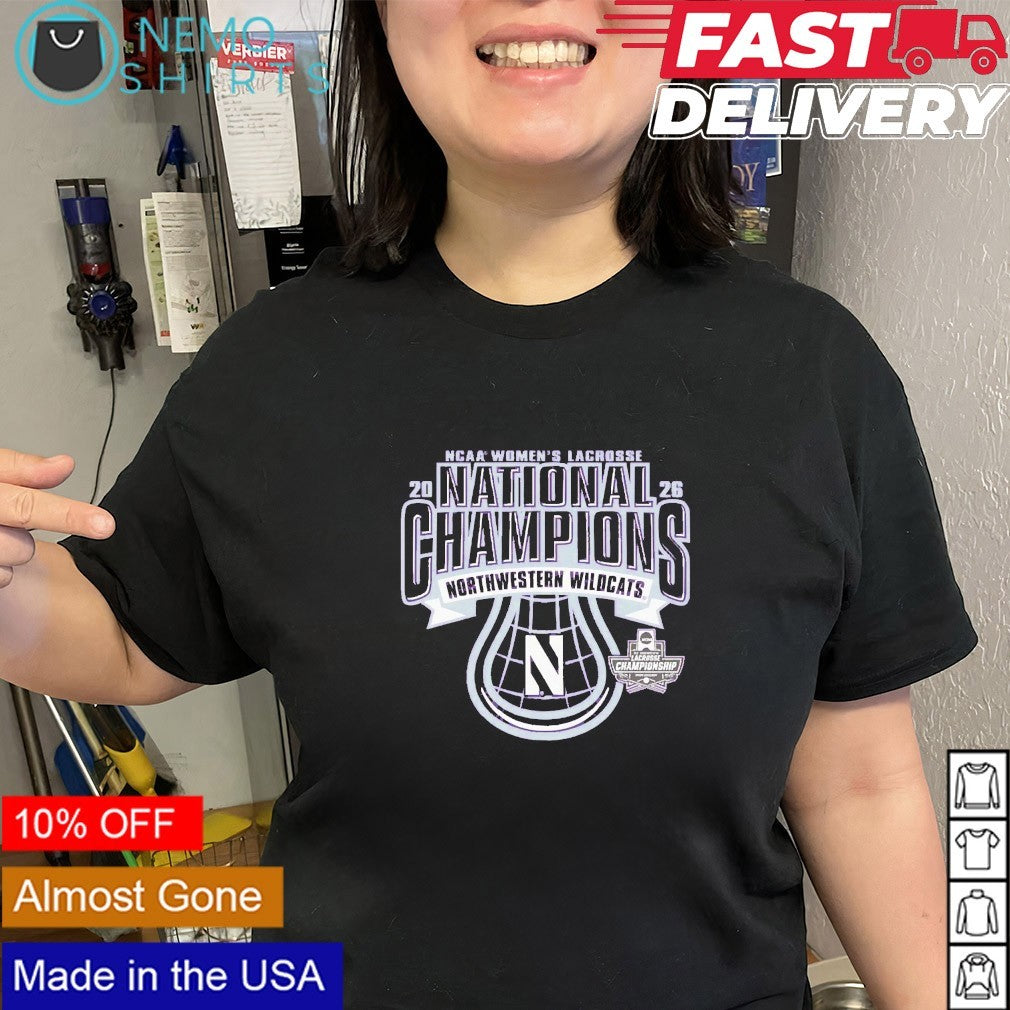 Northwestern Wildcats 2026 NCAA women’s lacrosse national champions shirt
