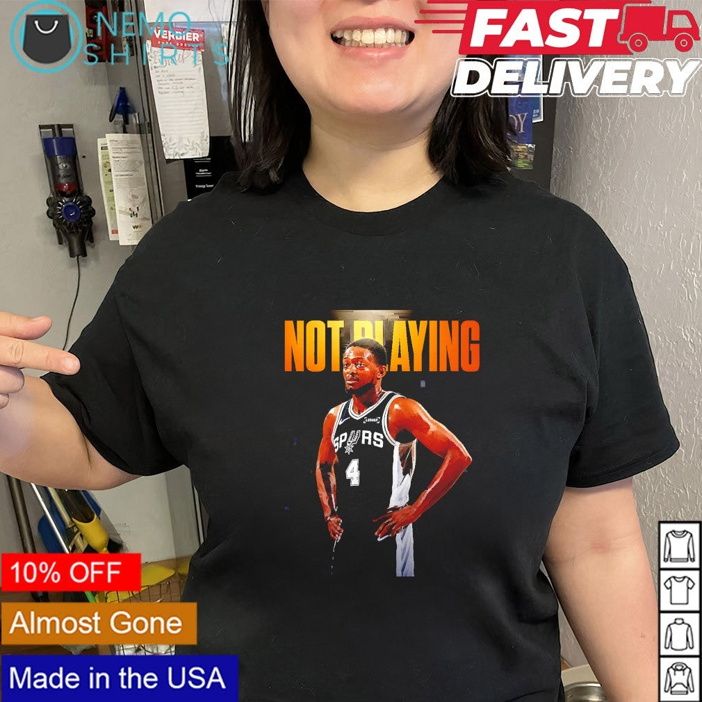 Not playing De’Aaron Fox 4 San Antonio Spurs jersey shirt